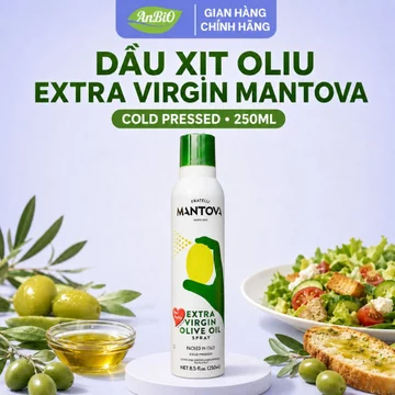 [ Chai Xịt ] Dầu Oliu ( Olive ) Mantova 250ml - Kiểm Soát Calo, Tiện Lợi Cho Nồi Chiên Không Dầu