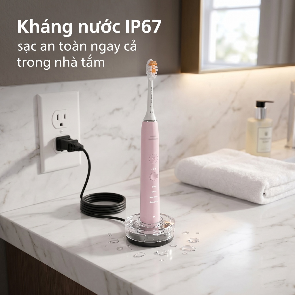Đế sạc 9pmcare tương thích với bàn chải điện Philips Sonicare DiamondClean HX99 (cho 9000, 9300, 9500, 9700, 9000)