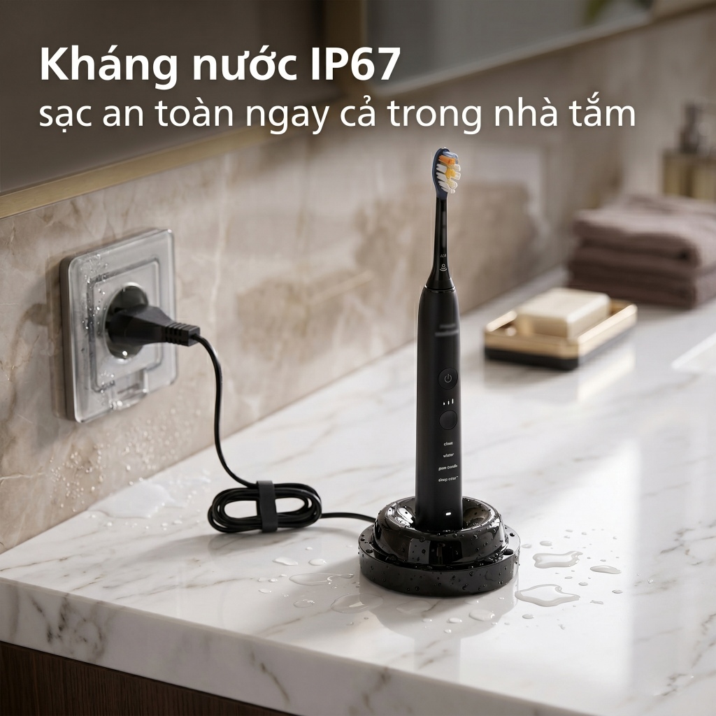 Đế sạc 9pmcare tương thích với bàn chải điện Philips Sonicare DiamondClean HX99 (cho 9000, 9300, 9500, 9700, 9000)