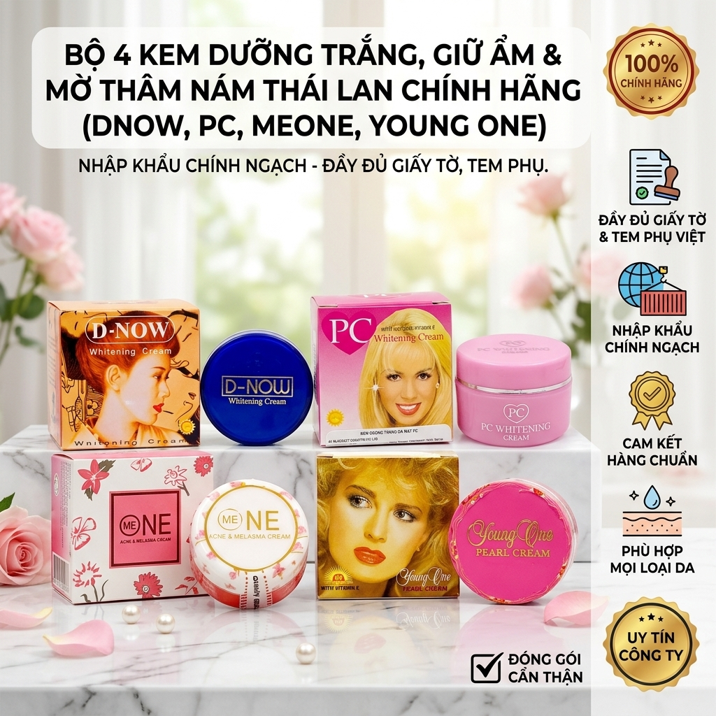 Lố 12 Hộp Kem Dưỡng Da Cô Gái Tóc Xù Nhập Khẩu Thái Lan | Xù - Dnow - Meone - Pc | Có Team Phụ