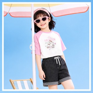 Áo Phông Bé Gái DTS26S018R | Wookids | Áo Thun Trẻ Em 2-9 Tuổi | Mềm Mại, Thoải Mái, Dễ Phối Đồ