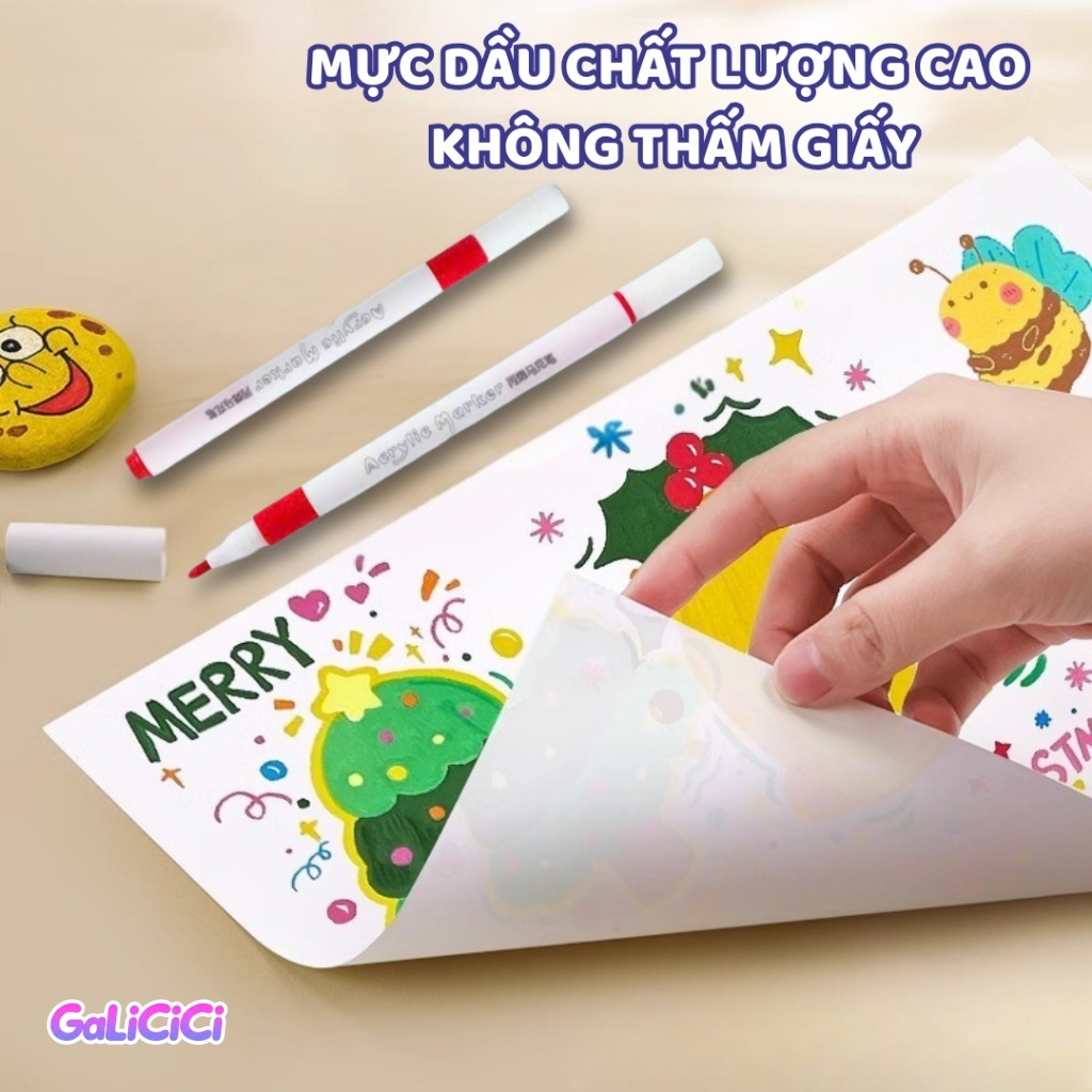 Bút vẽ Acrylic hộp vuông lớn 120 chiếc, dụng cụ nghệ thuật sống động chống thấm nước cho sổ lưu niệm tự làm