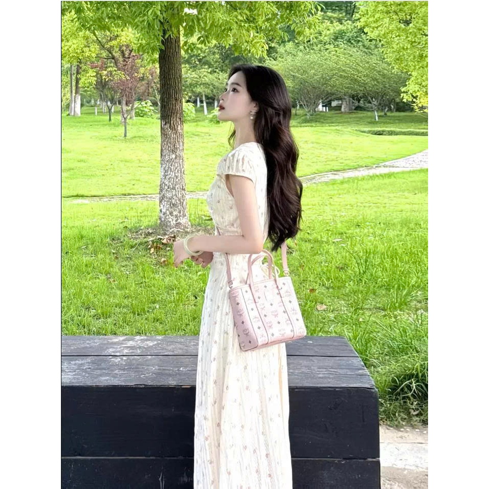 Đầm Liền Sát Nách Dáng Dài Chiết Eo Thanh Lịch, Váy Nữ Công Sở Sang Chảnh Tôn Dáng Élan Sweet