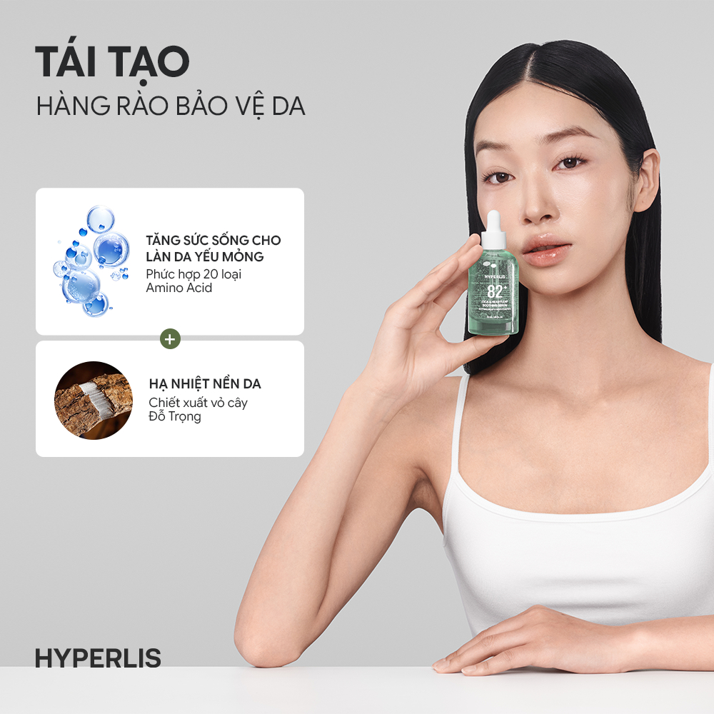 Tinh Chất Phục Hồi HYPERLIS 82+ CICA & HEARTLEAF SOOTHING SERUM Dịu Da Nhạy Cảm Chai 50ml