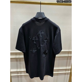 ÁO thun nam cổ tròn họa tiết thêu tay ngắn phong cách trẻ trung chuẩn from