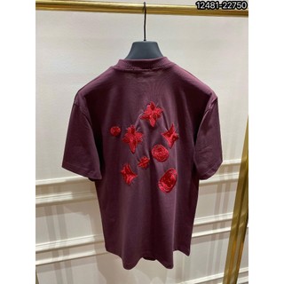 ÁO thun nam cổ tròn họa tiết thêu tay ngắn phong cách trẻ trung chuẩn from