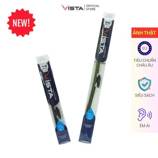 Gạt Mưa Vista Thân Mềm Cao Cấp - Ecoflat - Tiêu Chuẩn Cho Xe Ô Tô Mazda CX-3 (CX3) - Lưỡi Silicon - Tiêu Chuẩn Châu Âu