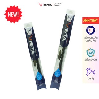 Gạt Mưa Vista Thân Mềm Cao Cấp - Ecoflat - Tiêu Chuẩn Cho Xe Ô Tô Hyundai Elantra - Lưỡi Silicon - Tiêu Chuẩn Châu Âu