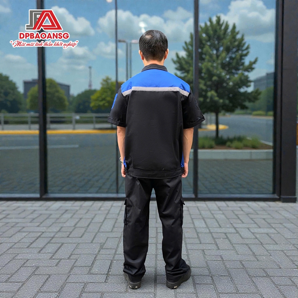 [Nhận In Logo Theo Yêu Cầu] Quần - Áo Đồng Phục Xanh Đen Cho Kỹ Thuật Viên Xưởng Dịch Vụ VF - Vải Kaki Bền, Đứng Form