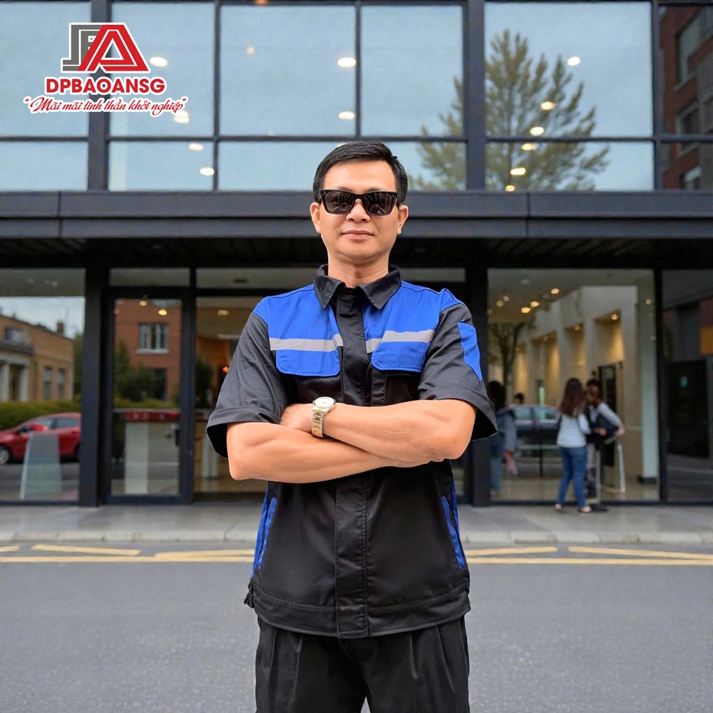 [Nhận In Logo Theo Yêu Cầu] Quần - Áo Đồng Phục Xanh Đen Cho Kỹ Thuật Viên Xưởng Dịch Vụ VF - Vải Kaki Bền, Đứng Form