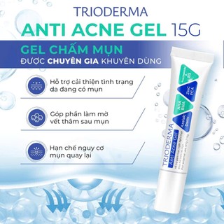 Kem Chấm Mụn Trioderma giảm sưng viêm mụn Và Hỗ Trợ Giảm Thâm Do Mụn Anti Acne Gel 15g