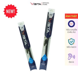 Gạt Mưa Vista Thân Mềm Cao Cấp - Ecoflat - Tiêu Chuẩn Cho Xe Ô Tô Peugeot 2008 - Lưỡi Silicon - Tiêu Chuẩn Châu Âu