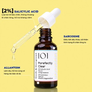 Tinh Chất 2% BHA Geek&Gorgeous Porefectly Clear Làm Sạch Lỗ Chân Lông, Cải Thiện Mụn, Giảm Dầu 30ml