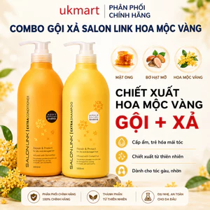 Dầu Gội, Xả Siêu Dưỡng Phục Hồi Tóc Hư Tổn Salon Link Chứa Chiết Xuất Hoa Mộc Vàng Nhật Bản 1000ml