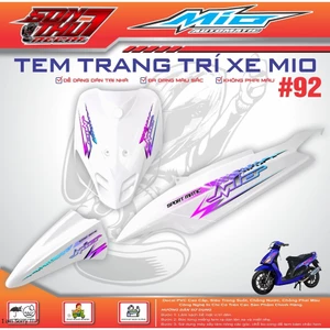 TEM XE MIO SPORT #92 (CHẤT LIỆU CAO CẤP - SIÊU NÉT - SIÊU ĐẸP - SIÊU CUTE)