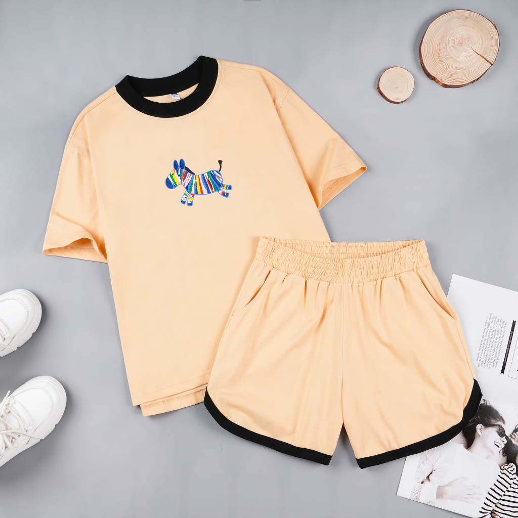 Bộ Nữ OHANLY Form Rộng – Set Áo Thun Quần Short Cotton Mềm Mát, Mặc Nhà Đi Chơi Cực Xinh