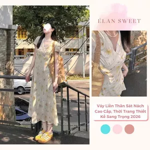 Đầm Peplum Élan Sweet - Váy Liền Thân Sát Nách Cao Cấp, Thời Trang Thiết Kế Sang Trọng 2026