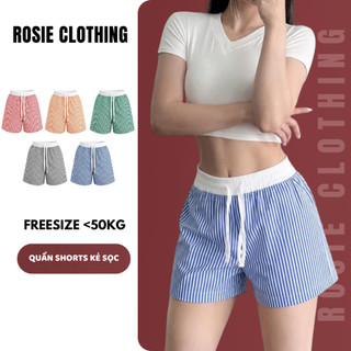 Quần Shorts Nữ Đùi Kẻ Sọc Chất Vải Thun WSH029
