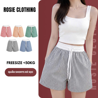 Quần Shorts Nữ Đùi Kẻ Sọc Chất Vải Thun WSH029