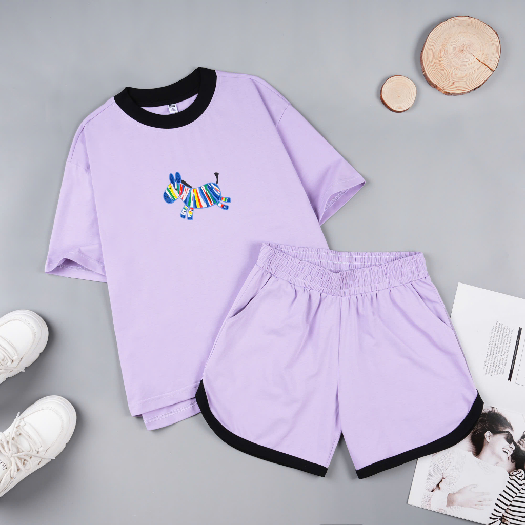 Bộ Nữ OHANLY Form Rộng – Set Áo Thun Quần Short Cotton Mềm Mát, Mặc Nhà Đi Chơi Cực Xinh