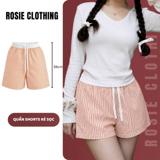 Quần Shorts Nữ Đùi Kẻ Sọc Chất Vải Thun WSH029