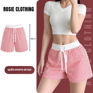 Quần Shorts Nữ Đùi Kẻ Sọc Chất Vải Thun WSH029