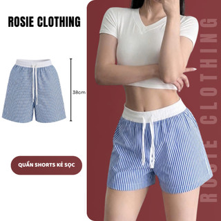 Quần Shorts Nữ Đùi Kẻ Sọc Chất Vải Thun WSH029