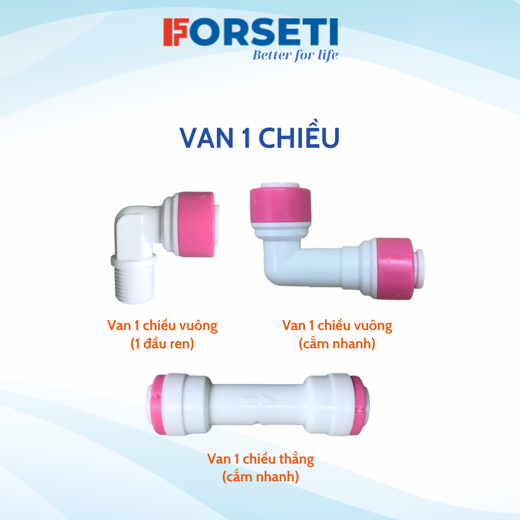 Van Một Chiều FORSETI Loại Vặn Ren Và Cắm Nhanh Lắp Vào Đường Nước Tinh Khiết Sau Màng RO Cho Máy Lọc Nước