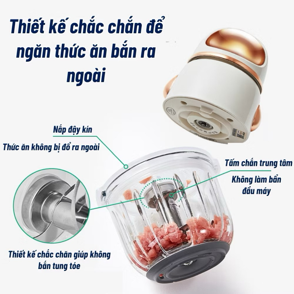 Máy Xay Đa Năng Misu Louis 6 Lưỡi Dao Công Suất Mạnh 200W
