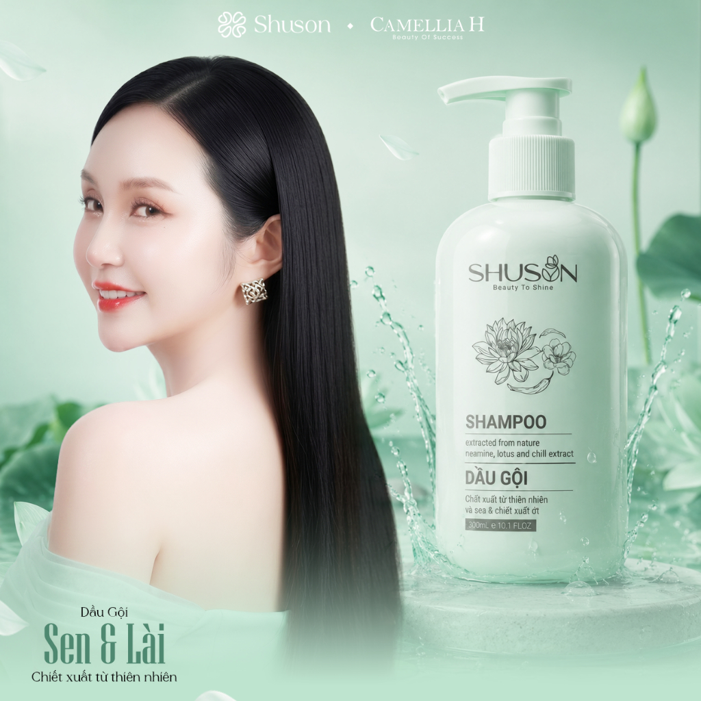 Combo Gội Xả Shuson Hương Sen Lài Dưỡng Tóc Mềm Mượt Phù Hợp Nhiều Loại Tóc
