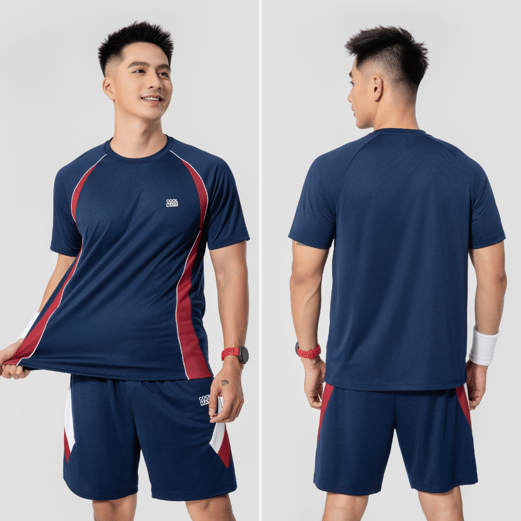 Set thể thao Pickleball nam Áo thun Teamwear Quần Promax Flexline Active thoáng khí