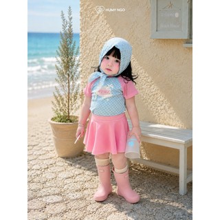 HOẢ TỐC - Set đồ bơi bé gái tiên cá HUMY NGO, Váy bơi chống nắng cho bé chất liệu thun lạnh chống nắng bé 9-35kg [216]
