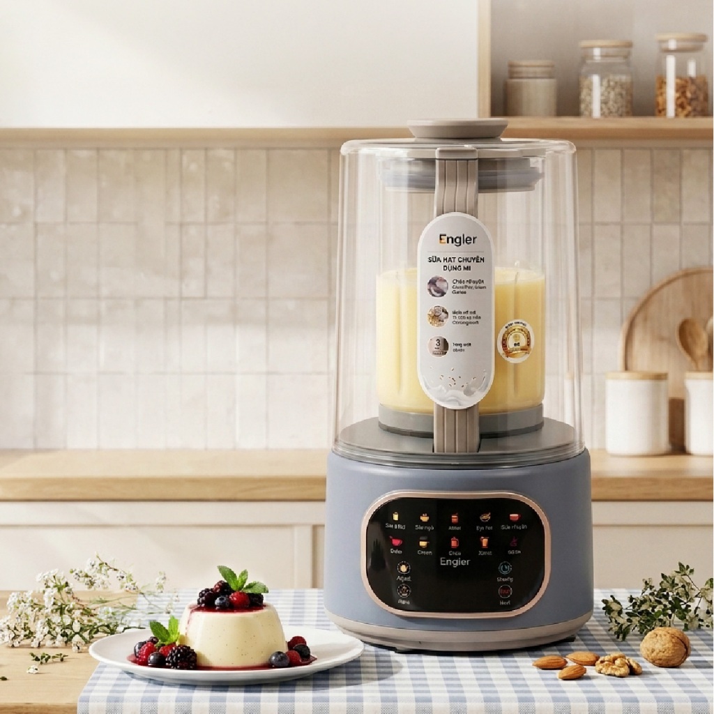 Máy Làm Sữa Hạt Engler EGL252A 1.5L Đa Năng, 10 Chế Độ Xay Nấu, Chống Ồn, Lưỡi Dao Inox 304