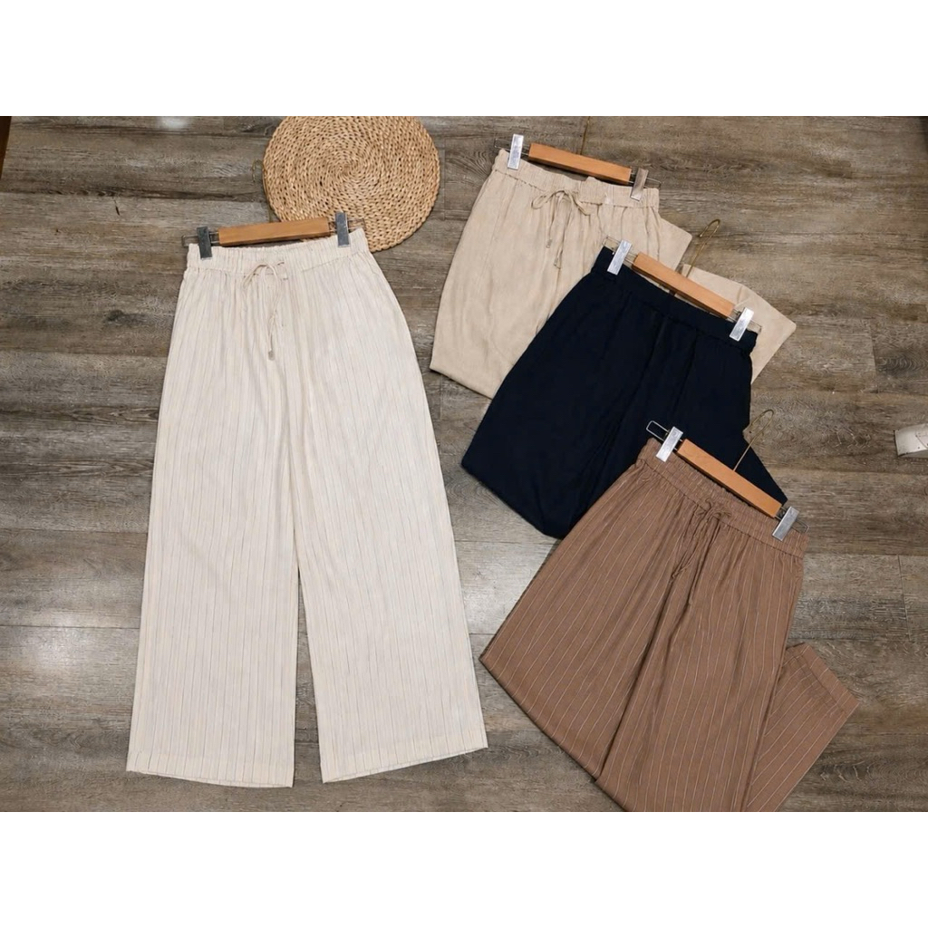 Quần ống rộng Linen xuất dư(40-60kg)