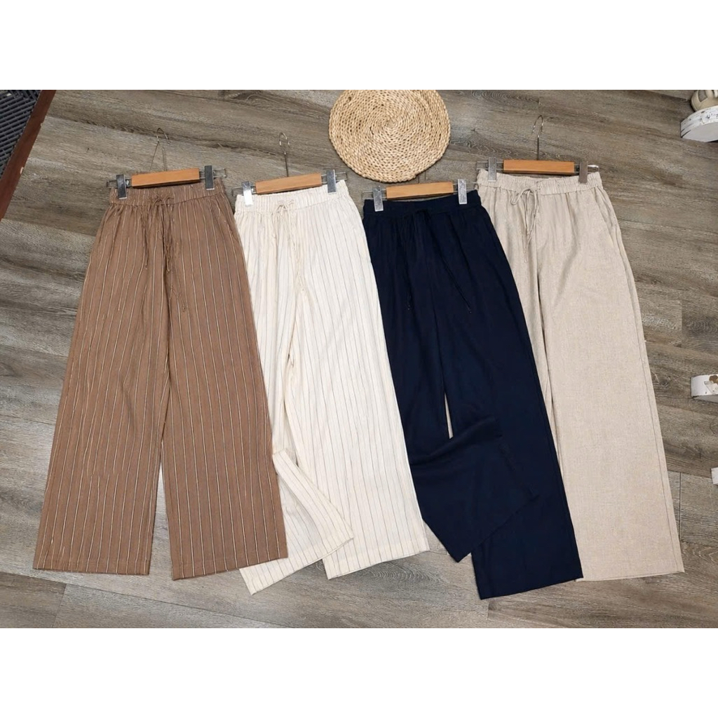 Quần ống rộng Linen xuất dư(40-60kg)