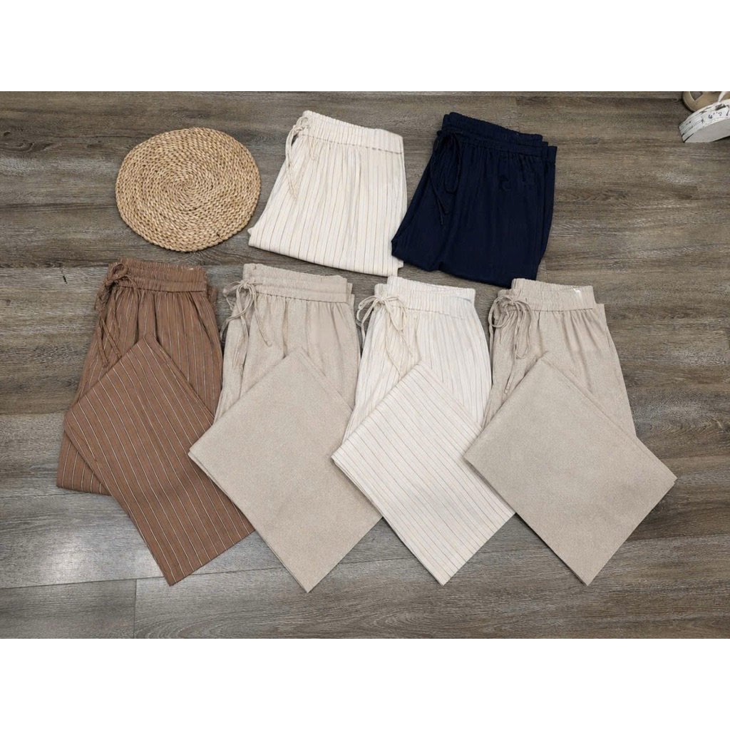 Quần ống rộng Linen xuất dư(40-60kg)