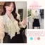Áo blouse nữ bèo nhún cổ nơ họa tiết tim phong cách Hàn Quốc form rộng tiểu thư