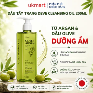 Dầu Tẩy Trang Kumano Deve Chiết Xuất Dầu Olive & Argan 200ml Thiên Nhiên Lành Tính Không Paraben