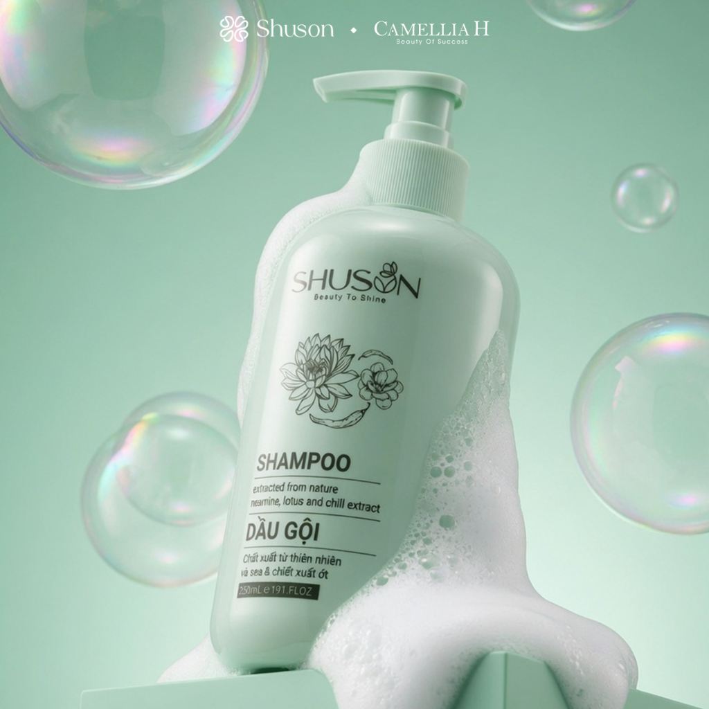 Combo Gội Xả Shuson Hương Sen Lài Dưỡng Tóc Mềm Mượt Phù Hợp Nhiều Loại Tóc