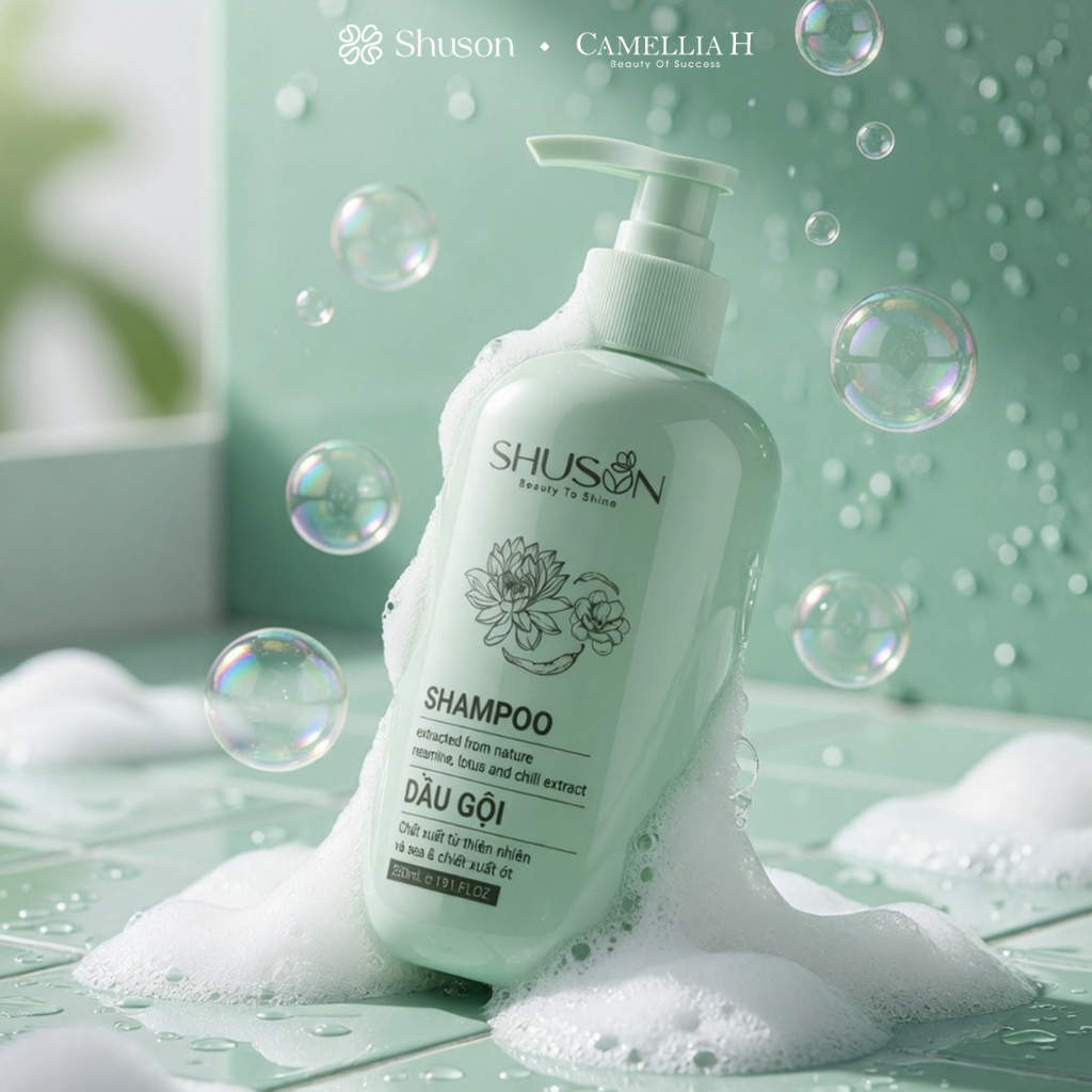 Combo Gội Xả Shuson Hương Sen Lài Dưỡng Tóc Mềm Mượt Phù Hợp Nhiều Loại Tóc