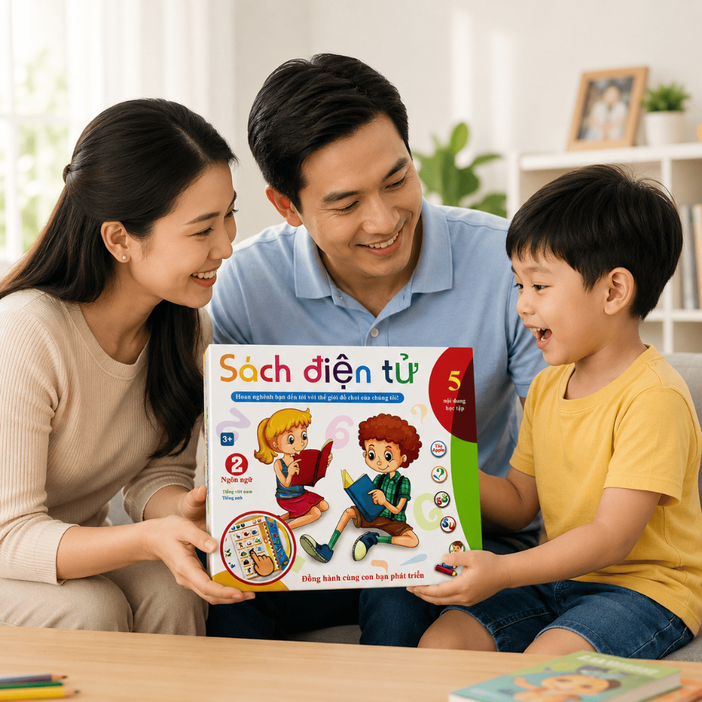 Sách Điện Tử Song Ngữ Cho Bé, Máy Học Tiếng Việt & Tiếng Anh Thông Minh, Đồ Chơi Giáo Dục Cho Trẻ Em