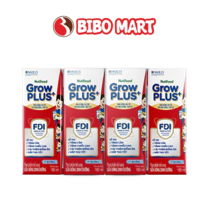 Lốc 4 Hộp Sữa Bột Pha Sẵn GrowPLUS+ Đỏ Ít Đường Tăng Cân Phát Triển Trí Não Cho Bé - Bibo Mart