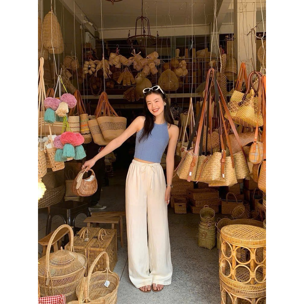 Quần ống rộng Linen xuất dư(40-60kg)