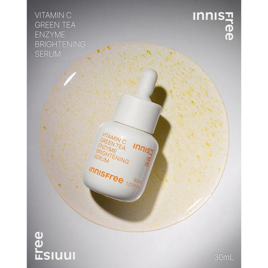 [1+1] Serum Vitamin C INNISFREE Green Tea Enzyme Brightening Serum 30ml + 30ml (Set 2 Chai) - Dưỡng sáng, mờ thâm [MP53]
