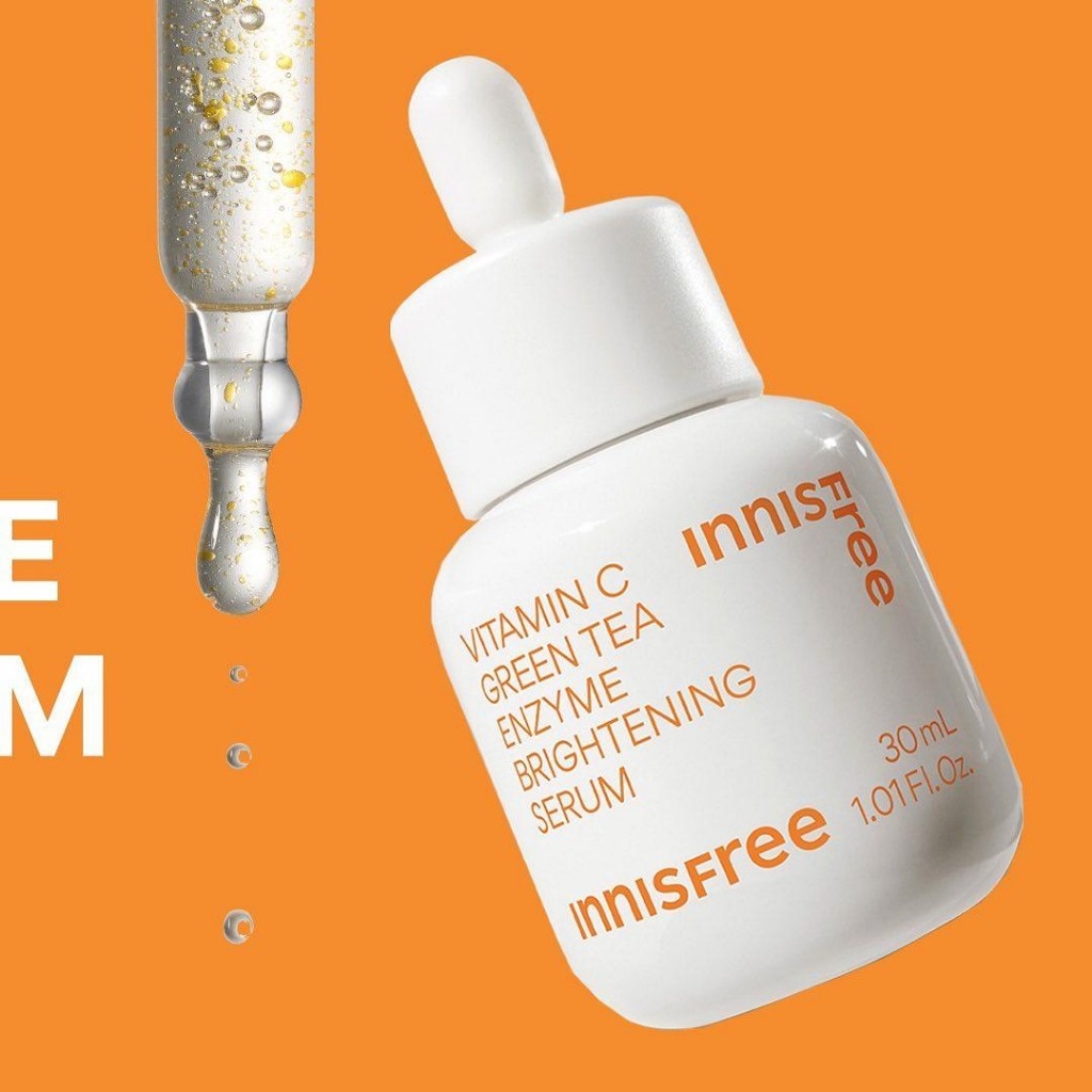 [1+1] Serum Vitamin C INNISFREE Green Tea Enzyme Brightening Serum 30ml + 30ml (Set 2 Chai) - Dưỡng sáng, mờ thâm [MP53]