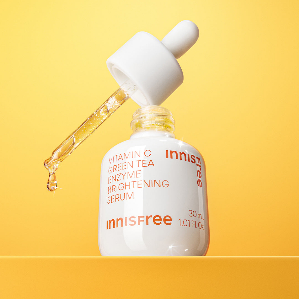 [1+1] Serum Vitamin C INNISFREE Green Tea Enzyme Brightening Serum 30ml + 30ml (Set 2 Chai) - Dưỡng sáng, mờ thâm [MP53]