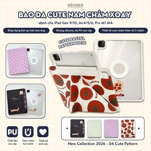Bao da Cute Nam Châm Xoay x Origami dành cho iPad - Hỗ trợ tháo rời linh hoạt, bảo vệ chống sốc by MèoBer
