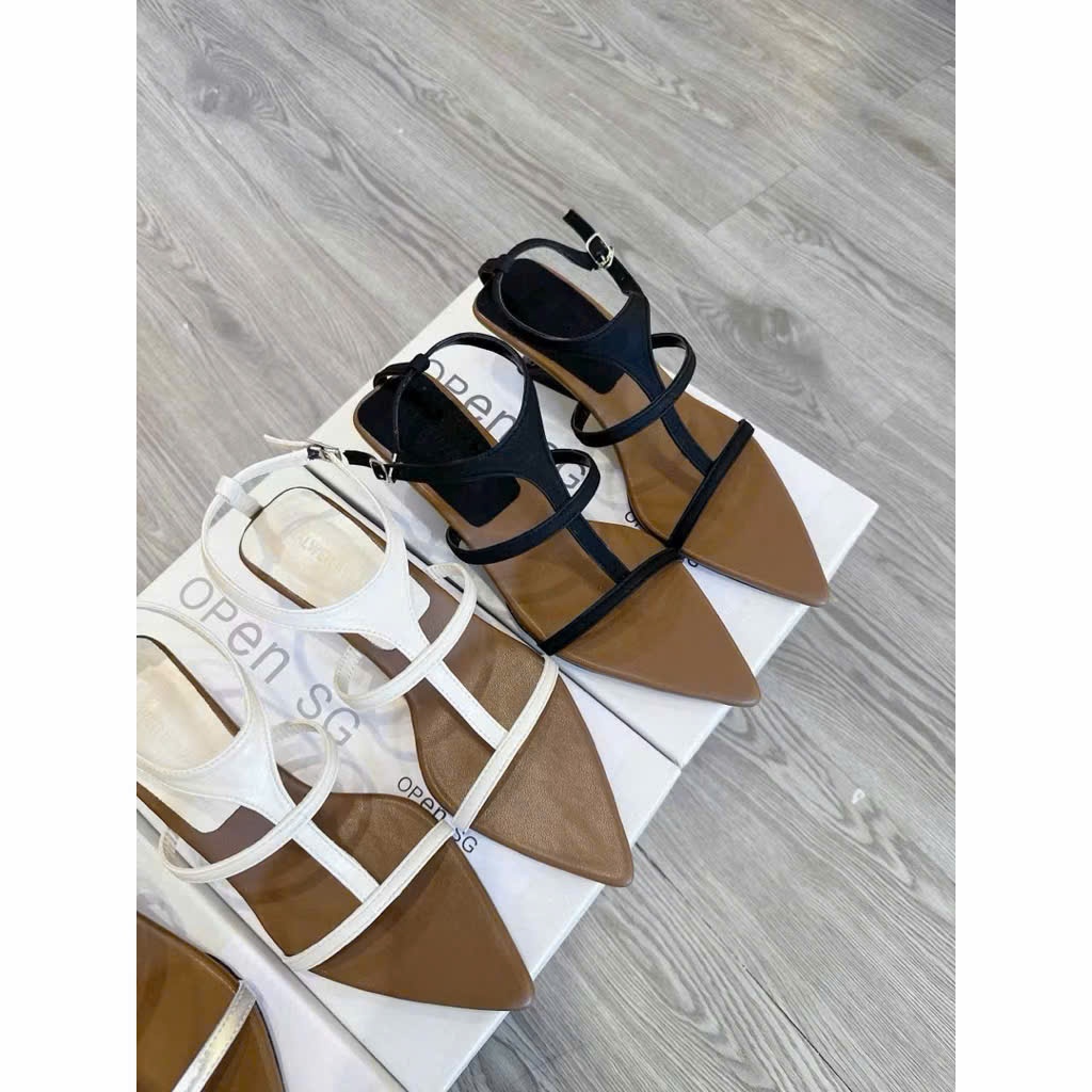 Giày Sandal Cao Gót Mũi Nhọn Đế Xuồng 5 Phân Hở Mũi – Sandal Nữ Tôn Dáng Êm Chân Phong Cách Thanh Lịch Hiện Đại