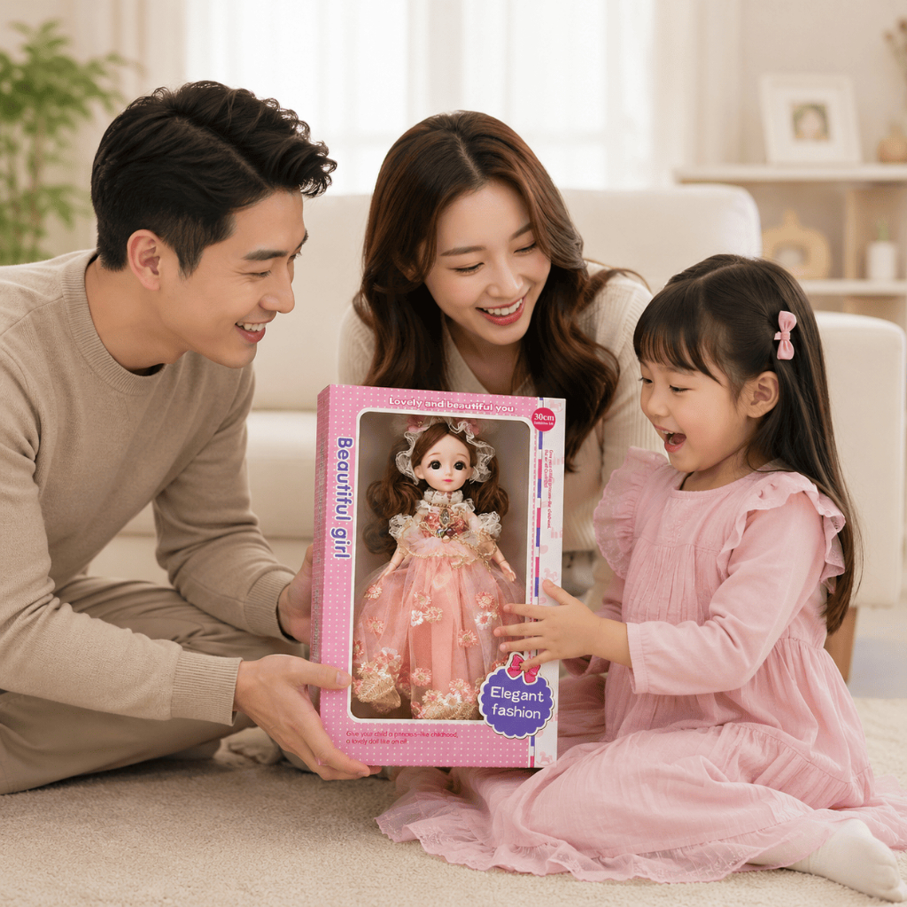 Búp Bê Công Chúa 30cm Váy Hoa Cao Cấp Tóc Dài Đồ Chơi Bé Gái Búp Bê Thời Trang Quà Tặng