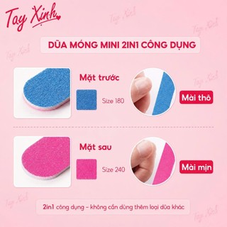 Dũa Móng Mini 2 Mặt Nhám Tay Xinh – Set 100 Chiếc / Lẻ 1 Chiếc, Dũa Nail Box, Dũa Tạo Form Móng, Dũa Móng Chuyên Nghiệp